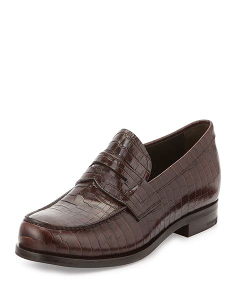 prada brown leather penny loafers|Prada buckle loafer ladies.